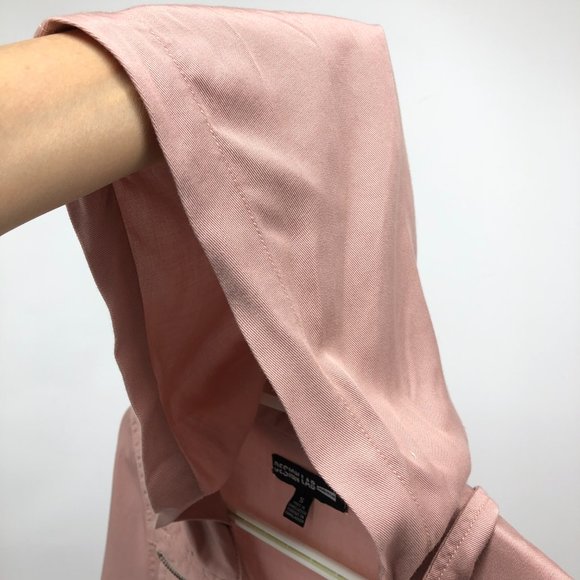 Design Lab Dusty Rose Casual Lightweight Military Safari Anorak Utility Hoodie S - Picture 12 of 16